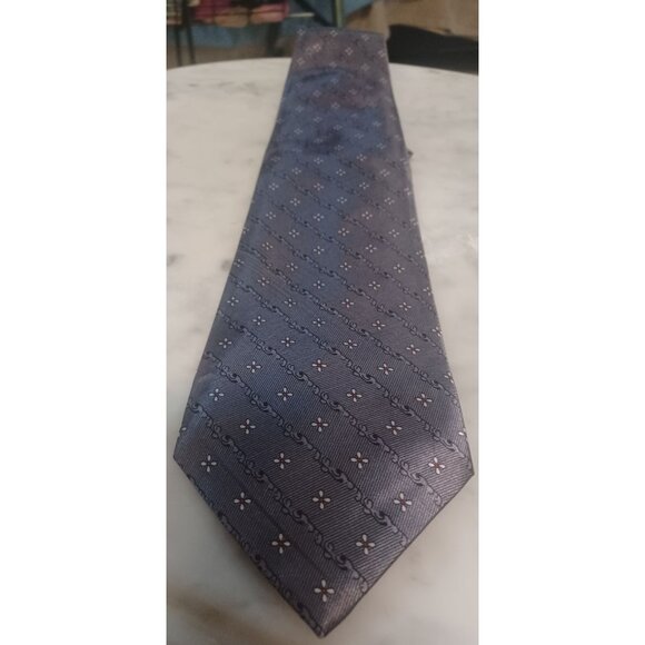 Shi Dai Wang Men's Tie Silver Purple - Picture 1 of 4
